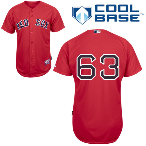 Anthony Ranaudo #63 MLB Jersey-Boston Red Sox Men's Authentic Alternate Red Cool Base Baseball Jersey